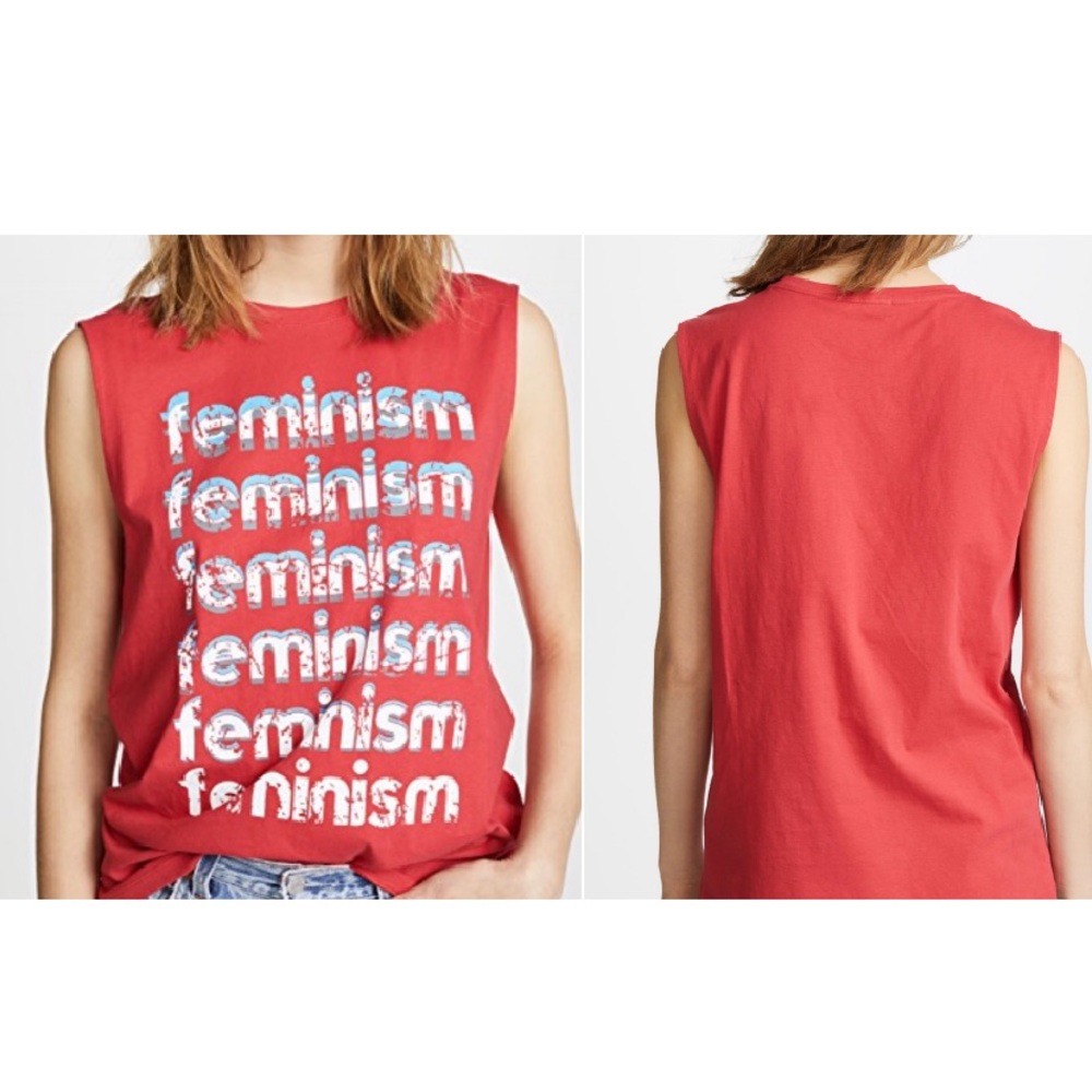 NWT REBECCA MINKOFF Feminism Graphic Muscle Tee